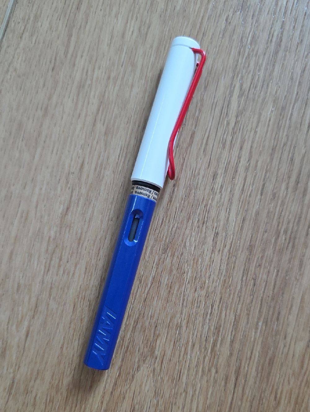Lamy Safari Fountain Pen In Light Red White And Blue
